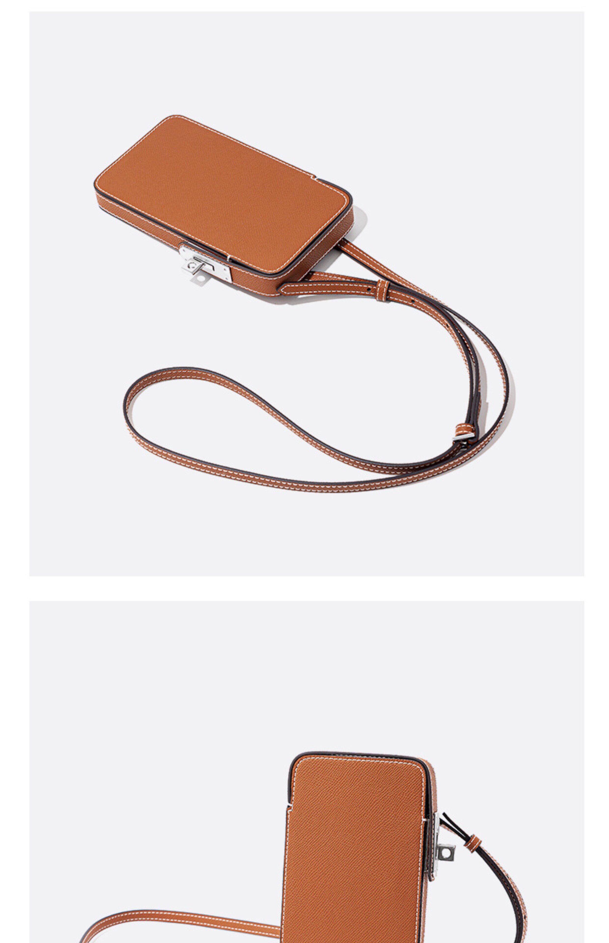 真皮手掌纹斜挎轻便小巧精致散步手机包2025新款春夏女百搭小包包