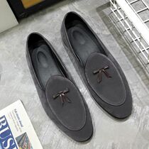 Streaming Su Mens Pointy Fashion Leather Shoe Leather Shoe Lego Casual Leather Shoes Anti Suede One Foot BLACK POSITIVE Leather Shoes Man