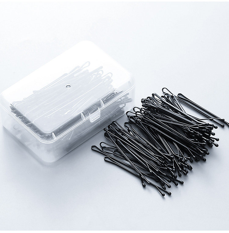 黑色u型夹发簪盘发发夹丸子头卡子一字夹固定发卡头发小夹子头饰