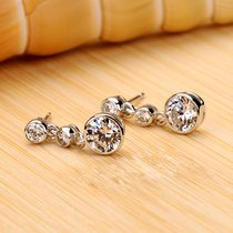 Jane Eyre International NSCD diamond stud earrings high-end jewelry high-end jewelry with certificate DE0042