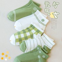 Socks womens short socks spring and autumn thin mid-tube socks ins tide summer cute Japanese short summer pure cotton spring and summer girls