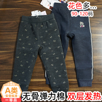 Baby plus velvet padded boys leggings girls cotton pants boneless autumn pants baby warm velvet warm pants category a