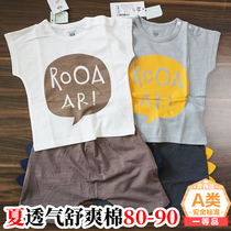 Qing boys summer suit handsome 2020 new foreign style children summer boy short sleeve children tide clothes