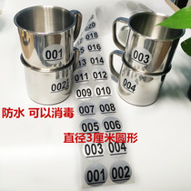 30mm Serial number 001-100 Number Number Waterproof Sticker Wine Glass Glass Bottle Packaging box Label Sticker