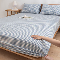 Category A Pure Cotton Plaid Bed HAT SINGLE PIECE 100 FULL COTTON UPSCALE MAT DREAMER BED UPPER COVER BED COVER MATTRESS PROTECTION COVER BED LINEN