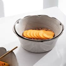 Sanzhaijia Japanese-style coarse pottery bowl pottery artist hand-drawn embryo bowl salad bowl noodle bowl literary powder introduction utensils