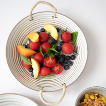 Sanzhai home Japanese Bowl plate retro craftsmanship plate creative household fish plate ceramic abject wind tableware