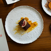 Plain white Japanese ceramic tea snack dish sauce dish high-grade fruit plate dinner plate household bowl tableware set