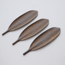 Sanzhai home Japanese handmade gilded glazed coarse pottery tea creative tea spoon tea accessories coarse pottery tea set teaspoon