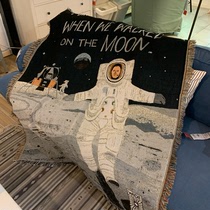 What happens when we walk on the moon?NASA Astronaut Astronaut Illustrations of Illustrator Creative Decoration Blanket Tapestry