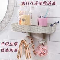Punch-free creative wall-suction multifunctional toilet rack Bathroom storage rack Debris suction cup storage rack