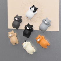 Creative Sleeping Pose Cartoon Cute Cat Refrigerator Sticker Creative Powerful Magnet Iron Suction Stone Message Sticker Early Childhood Education