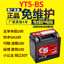 Motorcycle battery 12v dry battery 5a Wuyang Joy Honda womens pedal Little Princess 100 battery universal