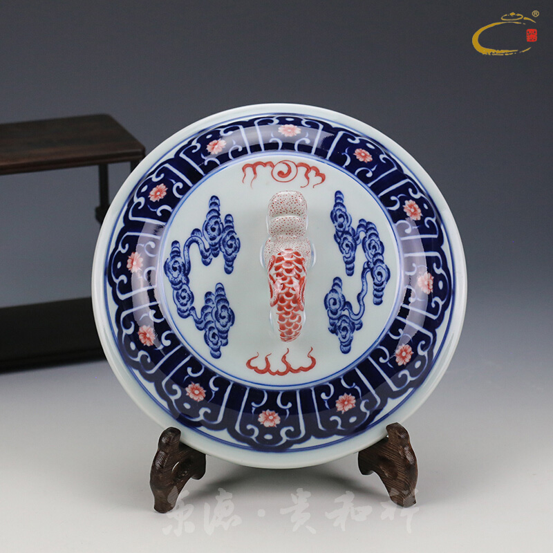 Jing DE and auspicious jingdezhen ceramics by hand and POTS are scattered receives tea cake as cans youligong, caddy fixings, Kowloon