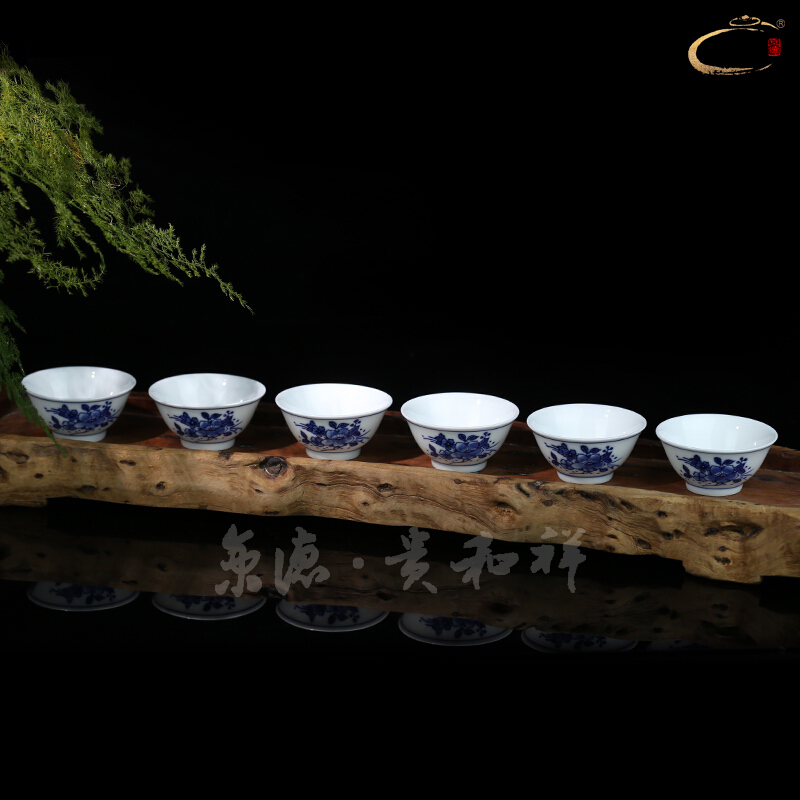 Beijing DE tea ware and auspicious jingdezhen hand - made high temperature ceramic kung fu tea gift sets f butterfly tureen group