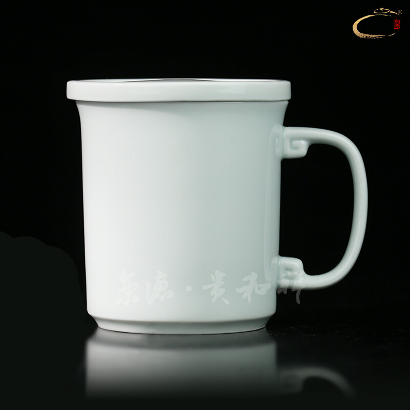 And auspicious ceramic cups with cover glass cups office make tea cup suit household jingdezhen ceramic conference room