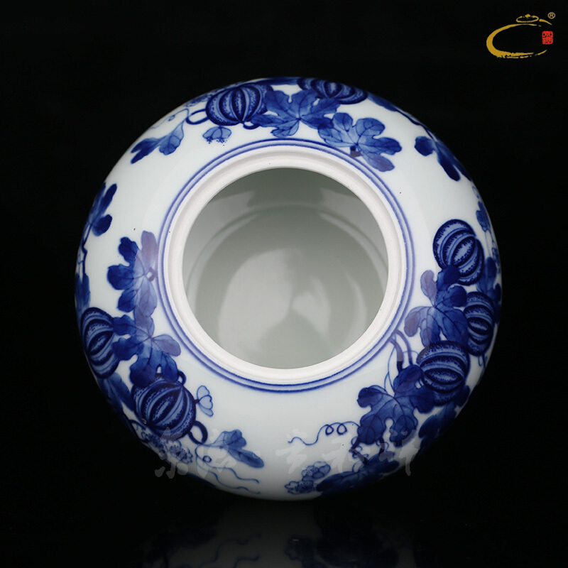 And auspicious jingdezhen jing DE checking ceramic hand - made wake tea caddy fixings tea packaging gift boxes certificate