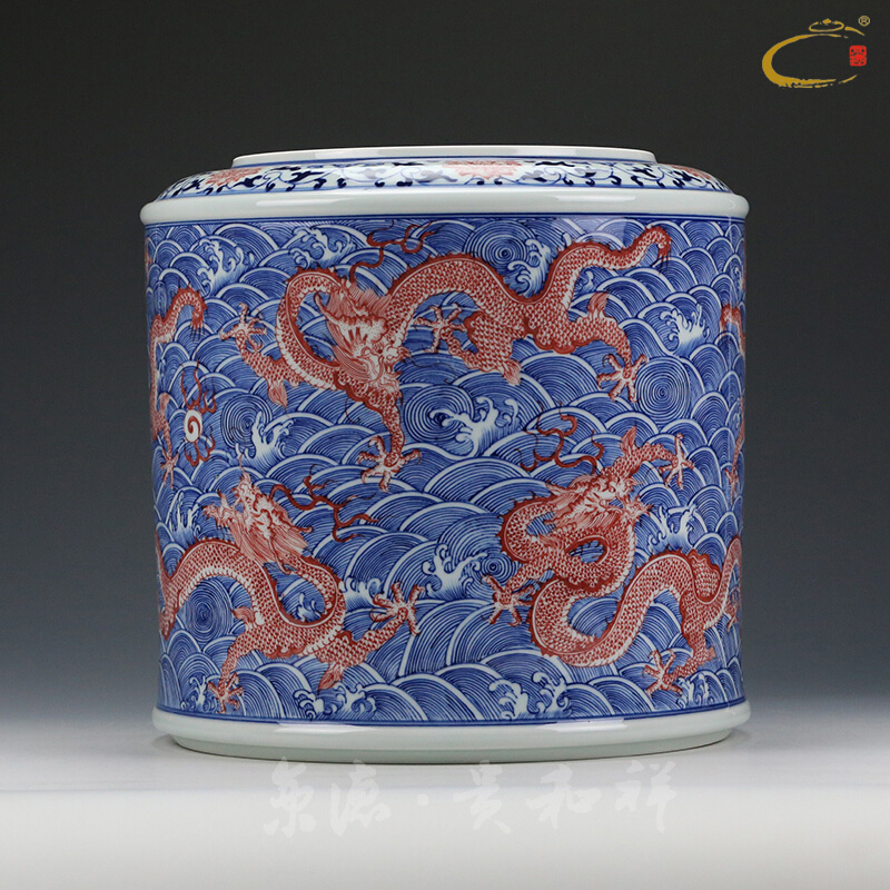 Jing DE and auspicious jingdezhen ceramics by hand and POTS are scattered receives tea cake as cans youligong, caddy fixings, Kowloon