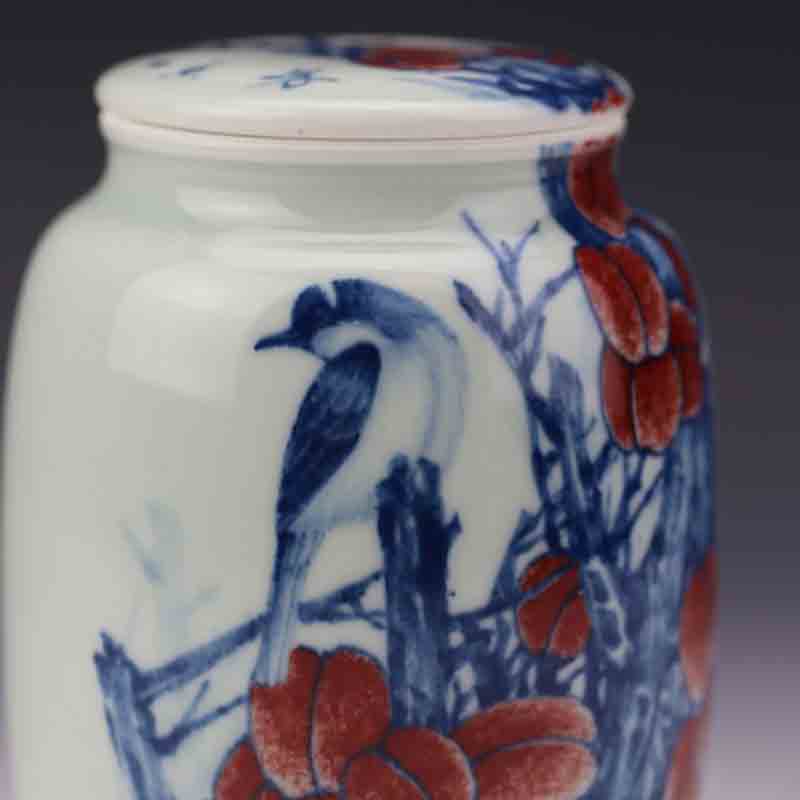 And auspicious jing DE treasure glair caddy fixings master of jingdezhen hand - made ceramic seal POTS storage tank