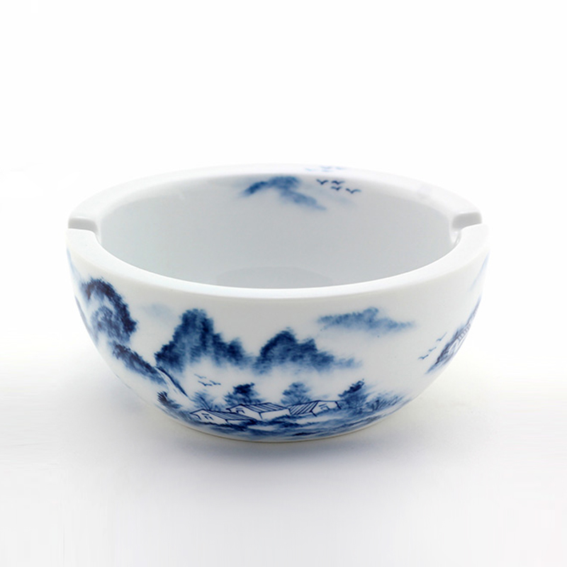 Restoring ancient ways and auspicious jingdezhen large ceramic hand - made porcelain ashtrays home furnishing articles decorate gifts tea accessories