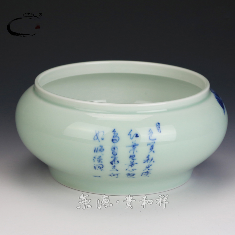 And auspicious jing DE collection jingdezhen ceramic tea set manually kung fu tea taking with zero tea glair big water washing