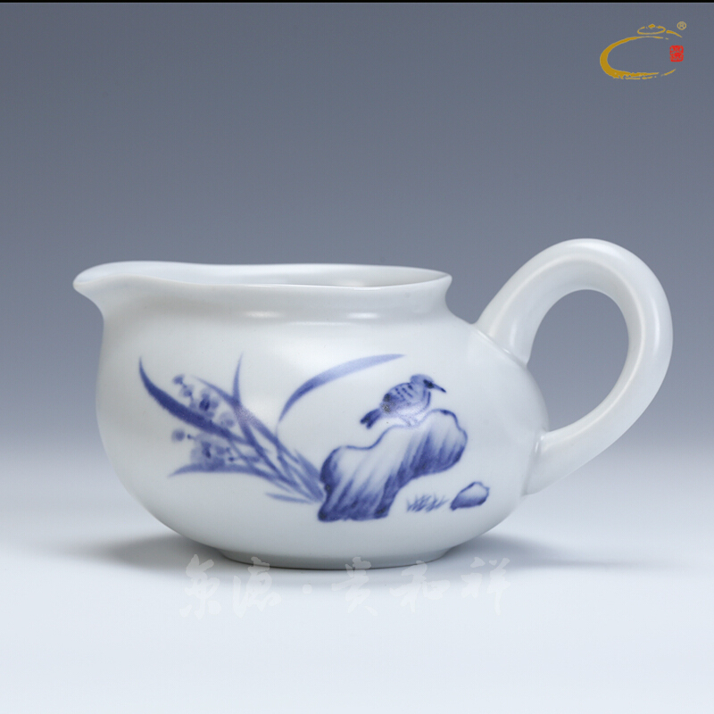 Jing DE and auspicious jingdezhen hand - made ceramic kung fu tea set gift suit pearl glaze meditation tureen group