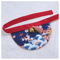 Chirping meoworiginal hand-made pet bib saliva towel Japanese style cat collar net red decoration photo