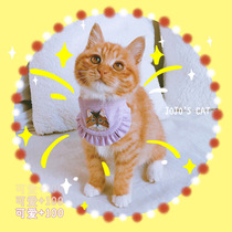 Chirping Meoworiginal hand-made meow star turned net red maid bib saliva towel Cute scarf photo