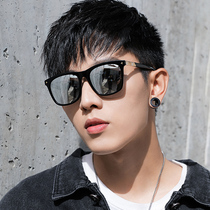 Sunglasses 2019 New Tide myopia sun glasses male tide polarized glasses UV driver driving big face thin