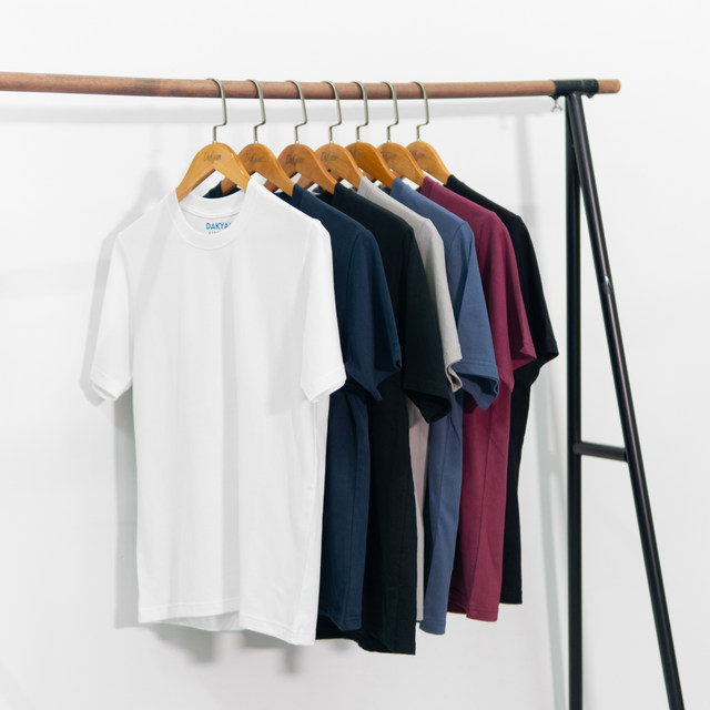 DAKYAM foundation wearing solid color cotton short-sleeved male T-shirt swept sweater hair quality tide loose half sleeve bottoming shirt DAKYAM foundation wearing solid color cotton short-sleeved male T-shirt swept sweater hair quality tide loose half sleeve bottoming shirt
