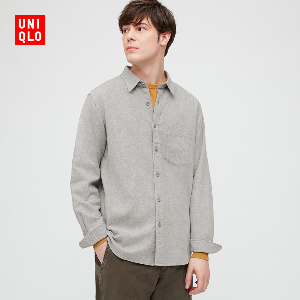 uniqlo优衣库男装法兰绒衬衫长袖多色428968