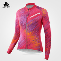 Suimeng fleece cycling clothes womens autumn and winter cycling tops Bicycle cycling clothing bicycle clothing warm equipment