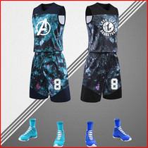 2021 summer new jersey mens loose basketball clothes outer wear trend hip-hop street ball clothes trend suit