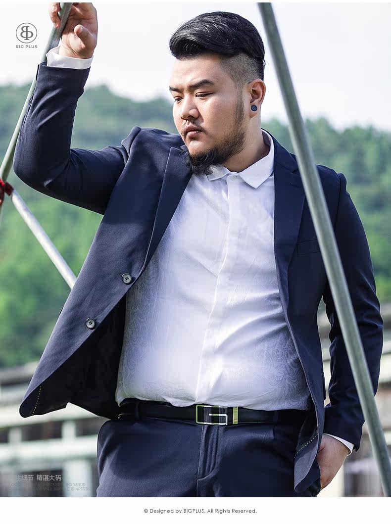 加肥加大西服外套男韩版休闲大码上衣男士胖子小西装薄款男职业装