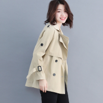 Coat Women spring autumn 150cm short small man autumn lulu2020 new Korean chic windbreaker women short