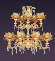 Thirteen-product golden lotus lamp chandelier for Buddha lamp Buddha Hall lamp chandelier Buddha lamp front lamp Buddha lamp lotus lamp