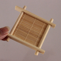 Teacup mat Tic-tac-toe bamboo tea ceremony accessories Household simple tea tray Chinese style square loss inventory processing clearance price