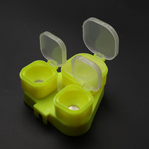 Dip bait powder pan rice multi-function strong magnetic empty hook sticky powder box shake three shake powder box fishing sticky rice box plate