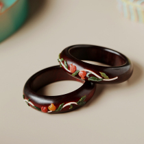 Indian small leaf purple sandalwood Inlaid Bracelet Wooden Bracelet male and female custom red wood bracelet to send girlfriend gift 1100