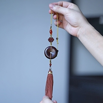 Autumn on the New Years Eve Ping An Indian small leaf purple sandalwood pendant red wood pendant male and female mobile phone chain handlebar piece ornament 0678