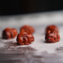 Small white rabbit Indian lobular rosewood pendant mobile phone chain animal female sandalwood key chain bag pendant gift 0236