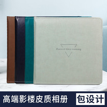 High-end souvenir album leather wedding photo album custom photo book wedding HD printing wedding photo production