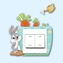 Switch sticker wall plug protective sleeve bedroom household lamp switch decorated modern simple 3D stereo sticker