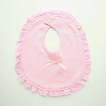 Baby Saliva Towel Double Layer Fabric Surround Mouth Baby Lace butterfly knot bib