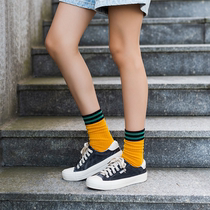 Socks Women in stock Sox Korean version College Wind Spring autumn Winter Personality Cotton Socks South Korea 100 Hitch Heaps Stockings Stocking stockings