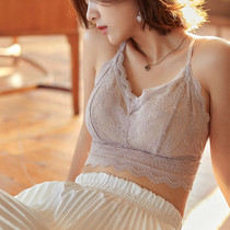 Trowel lingerie girl with small breasts gathered without steel ring bra female lace merry-back harnesses vest sexy slapped bottom blouse