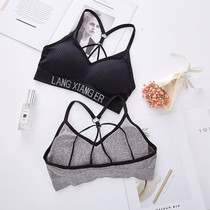 Beauty back smear bra high school student girl without steel ring harness wrap chest anti-walking light sports lingerie female vest