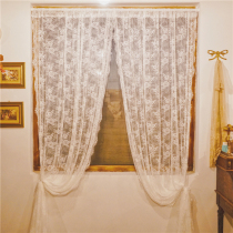 Fa-style retro light lavish eyelash lace supersoft lace shabby original curtain finished light pervious shading window veil
