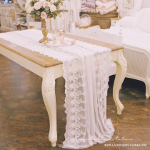Retro style light lavish lace Rose embroidered delicate lace shabby original tablecloth cover towel table flag