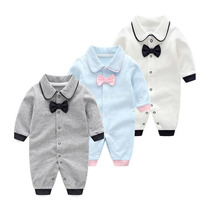 Baby one-piece clothes spring autumn clothes 0-3 months 6 mens baby pure cotton khae woman 1 year old newborn long sleeve climbing boomer